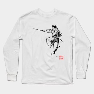 samurai jumping Long Sleeve T-Shirt